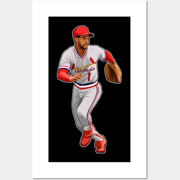 Ozzie Smith Circa 1987 Wall Art by RunAndGow